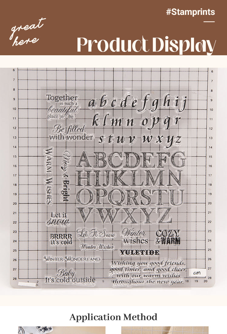 5Alphabet and Text Clear Silicone Stamp1