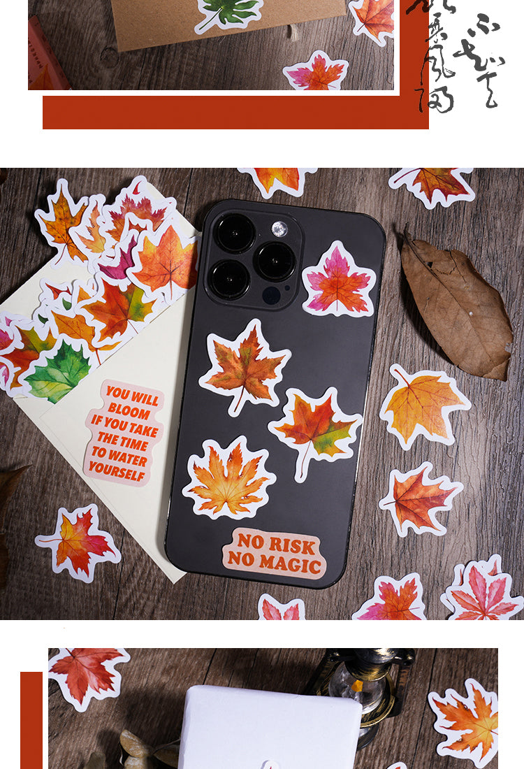 5Autumn Leaf Adhesive Stickers3