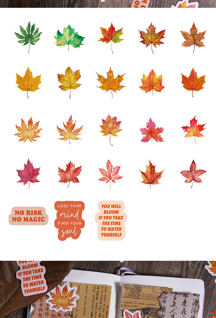 5Autumn Leaf Adhesive Stickers8