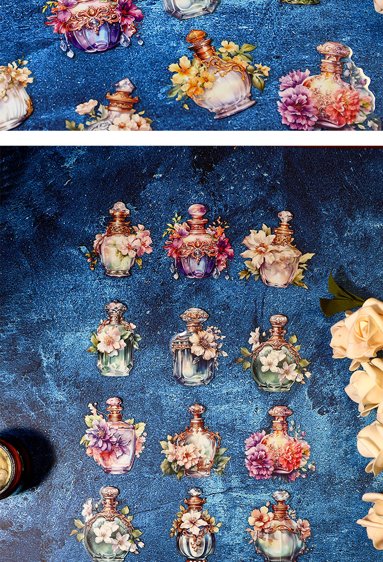 5Baroque Bottle and Flower PET Stickers4