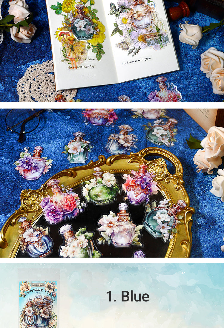 5Baroque Bottle and Flower PET Stickers7