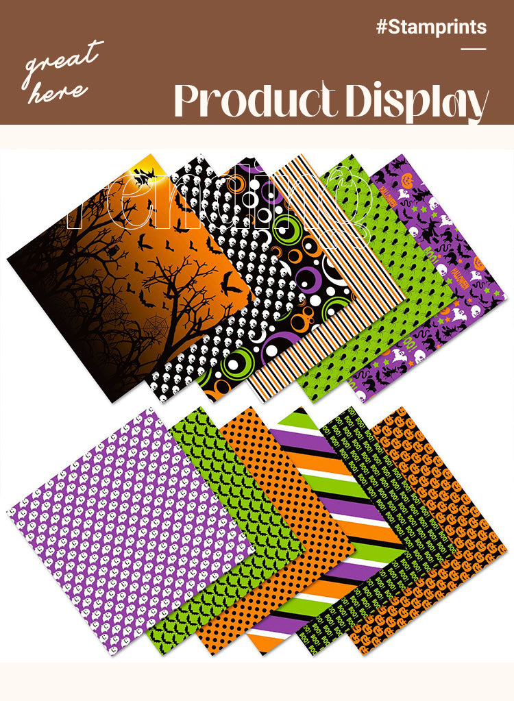 5Basic Halloween Decorative Scrapbook Paper1