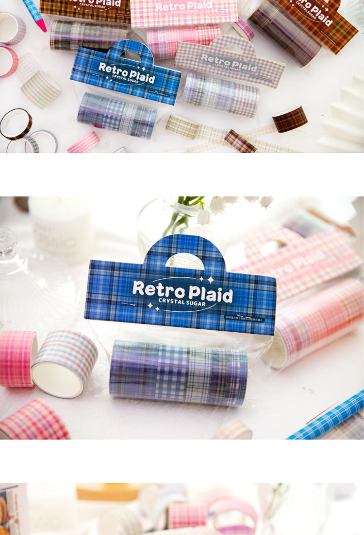 5Basic Plaid Washi Decorative Tape (6 Rolls)2