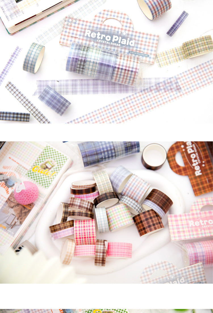 5Basic Plaid Washi Decorative Tape (6 Rolls)4