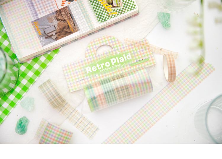 5Basic Plaid Washi Decorative Tape (6 Rolls)5