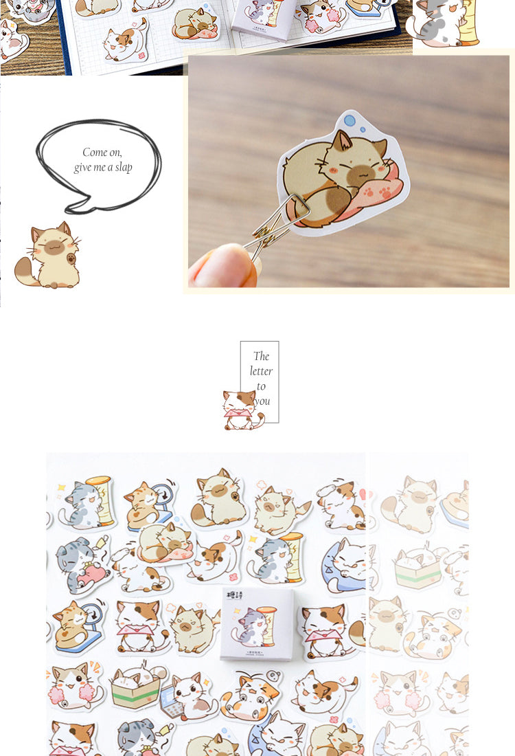 5Be My Cat Cartoon Self-adhesive Stickers3