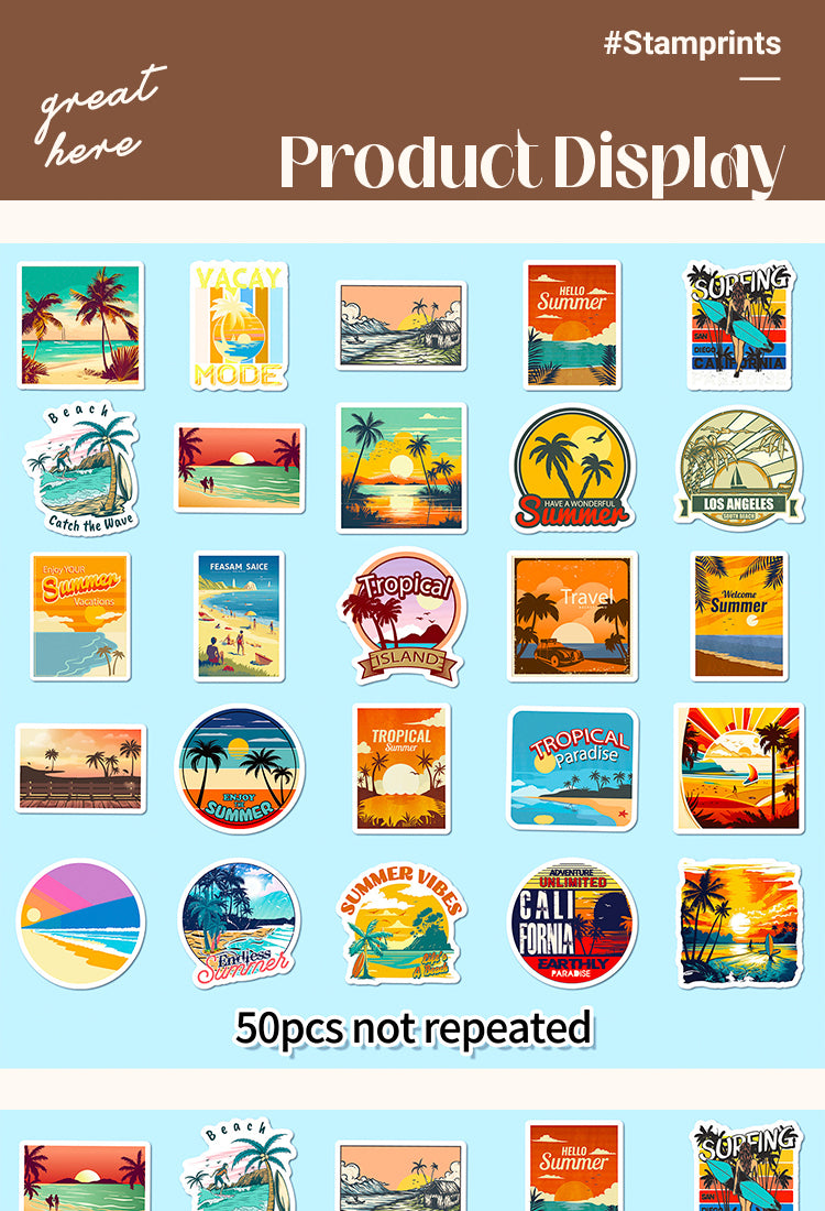 5Beach Vacation Travel Vinyl Stickers1