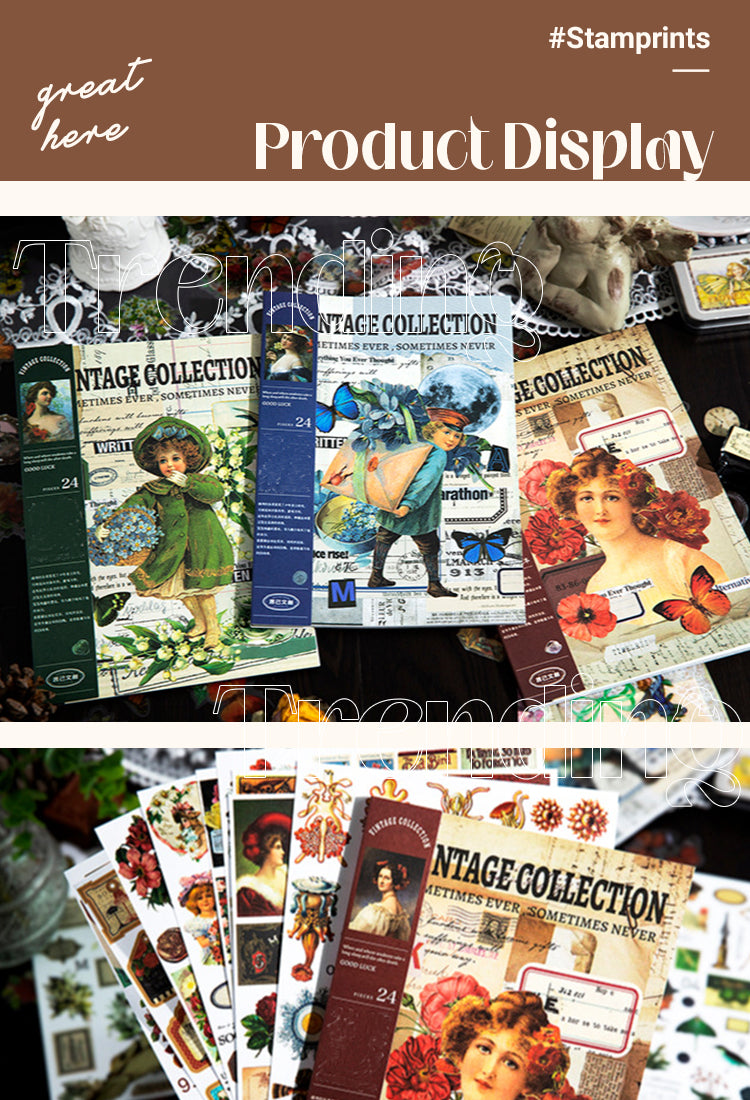5Beautiful Collection Series Retro Plant Sticker Book1
