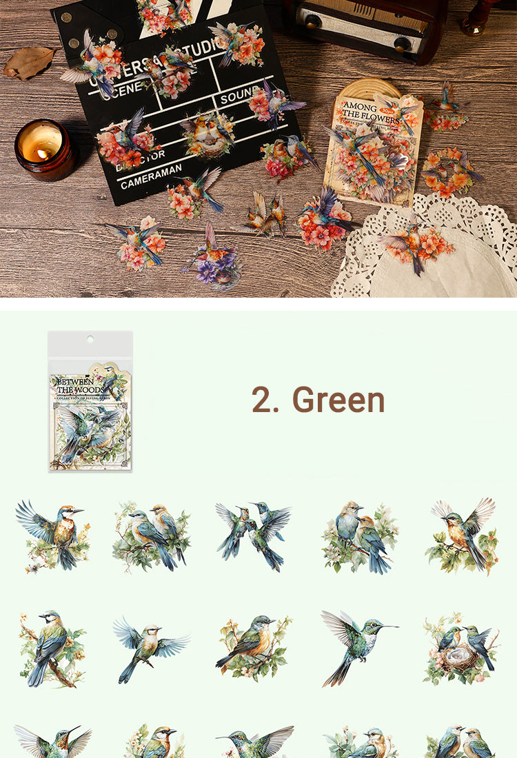 5Bird PET Sticker - Branch, Clock, Instrument, Flower10