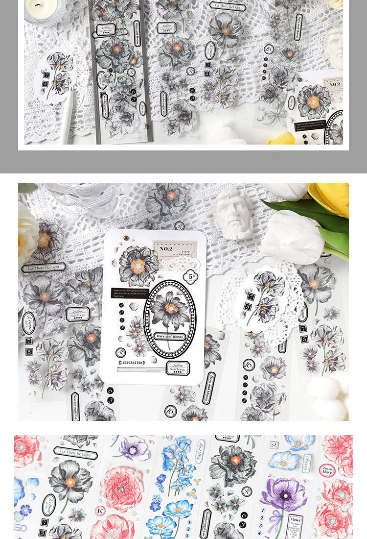 5Blooming Flower Clear PET Sticker6