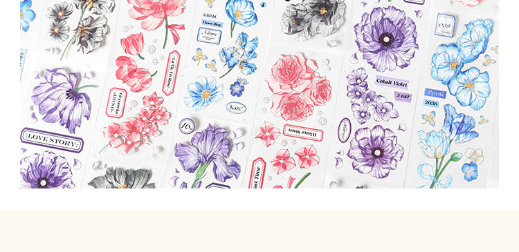 5Blooming Flower Clear PET Sticker7