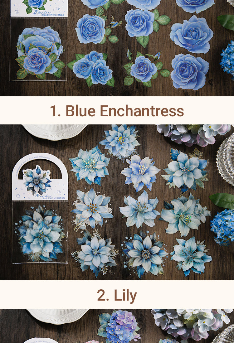 5Blue Flower and Plant Laser PET Sticker8