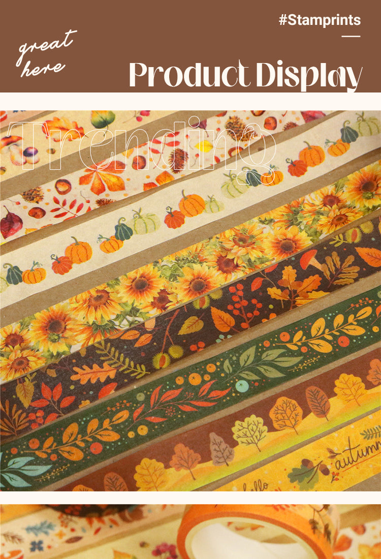 5Botanical Autumn Washi Tape Set (10 Rolls)1