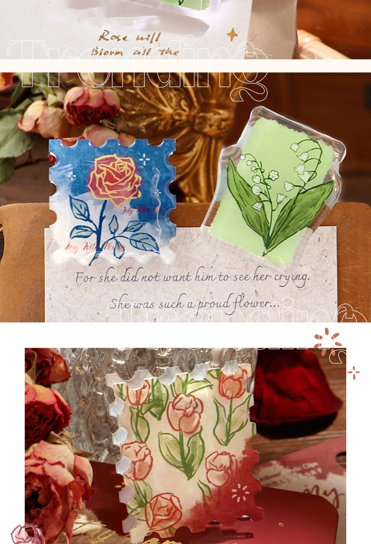 5Botanical Floral Acrylic Clips3