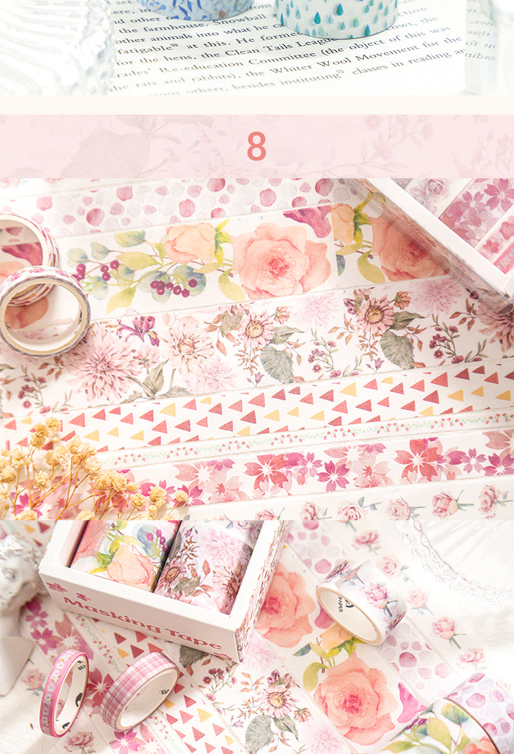 5Botanical Forest Flower Washi Tape Set (10 Rolls)12