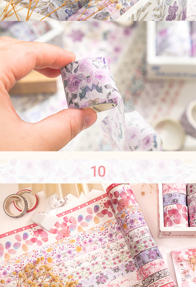 5Botanical Forest Flower Washi Tape Set (10 Rolls)15