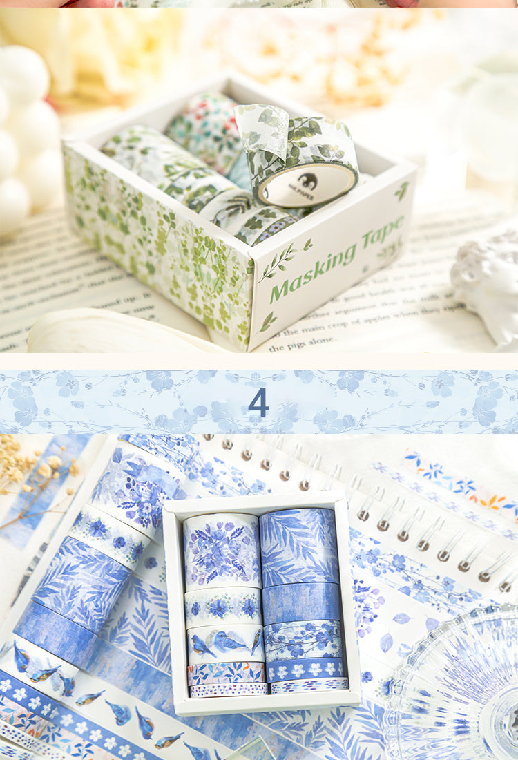 5Botanical Forest Flower Washi Tape Set (10 Rolls)6