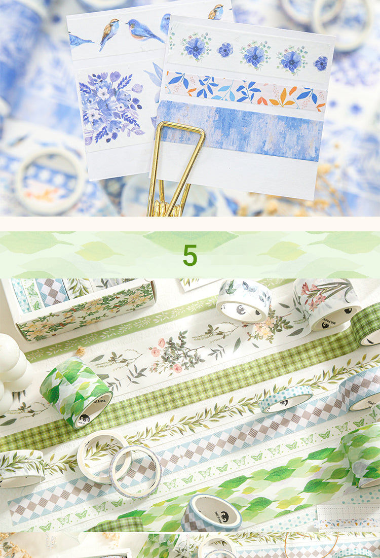 5Botanical Forest Flower Washi Tape Set (10 Rolls)8