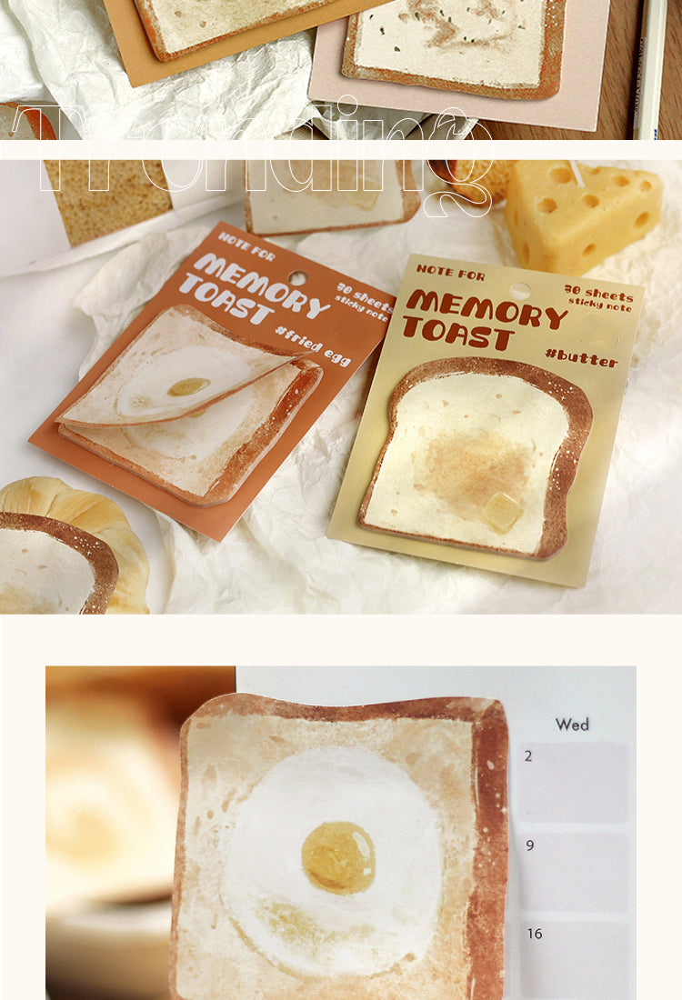 5Bread Shaped Sticky Notes - 30PCS2