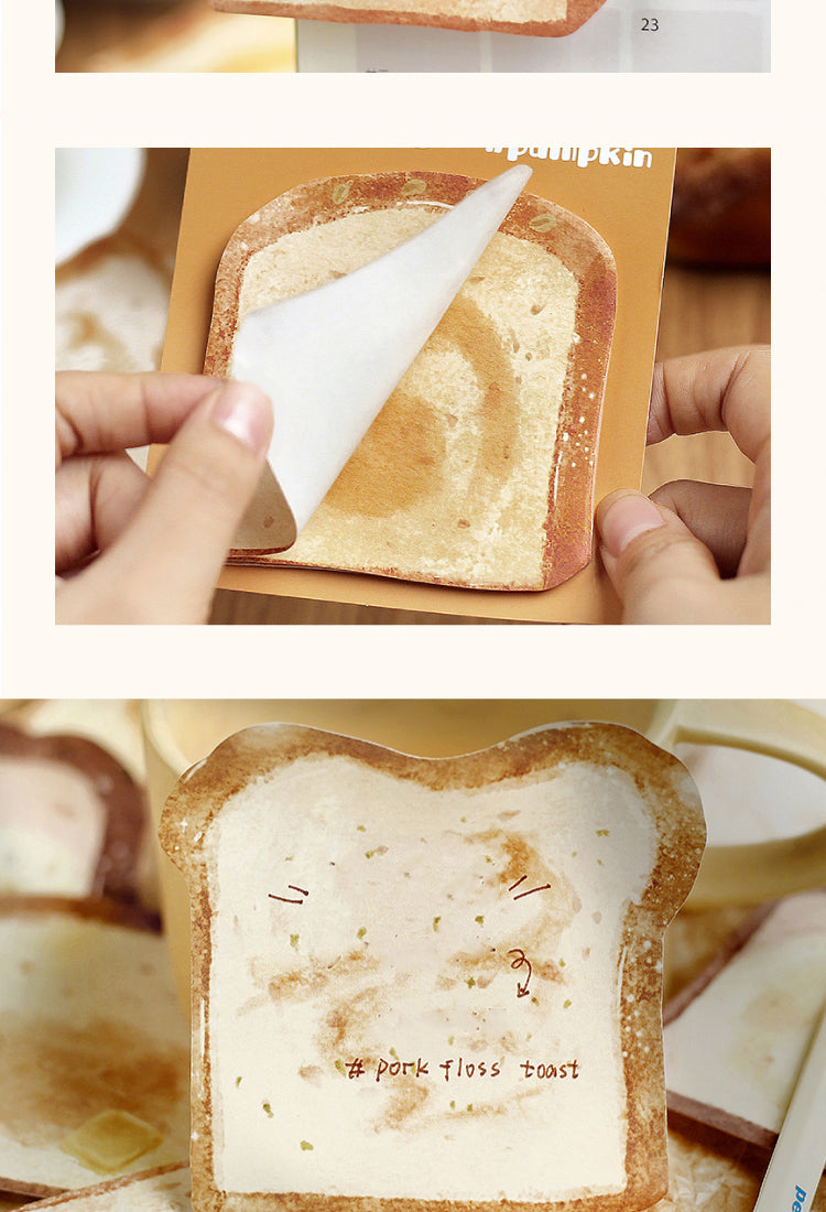 5Bread Shaped Sticky Notes - 30PCS3