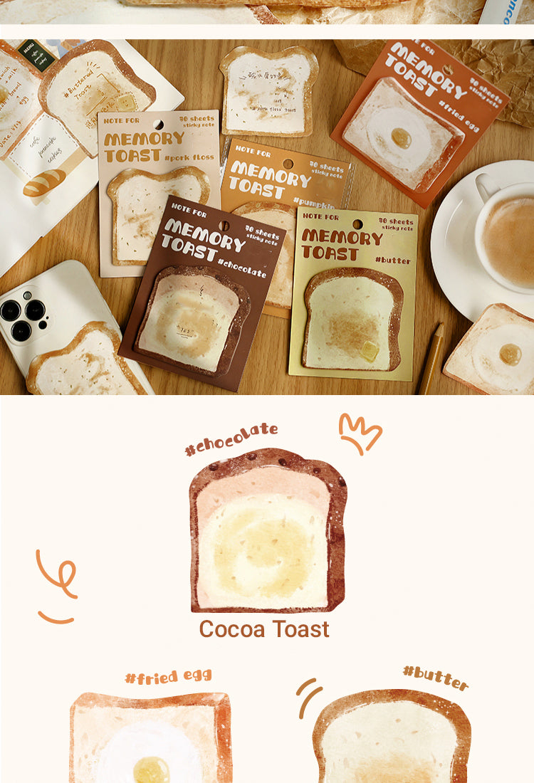 5Bread Shaped Sticky Notes - 30PCS4