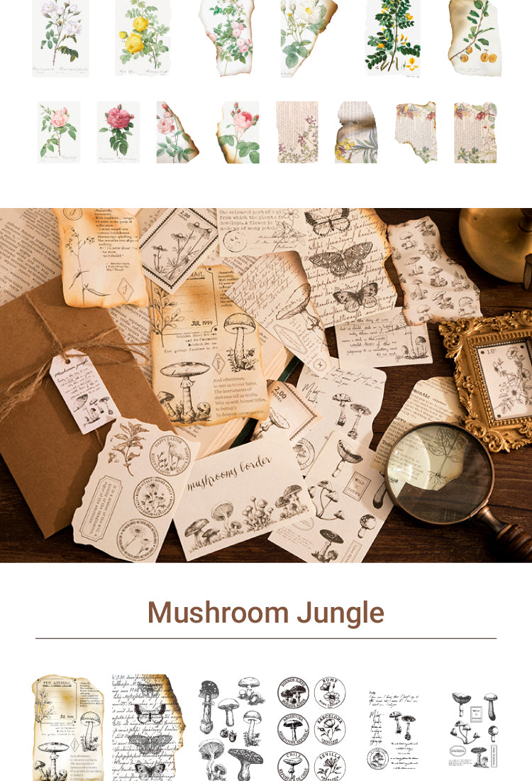 5Burnt Stock Base Journal Paper - Newspapers, Mushrooms, Letters12