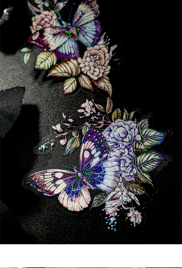 5Butterflies in a Garden of Flowers PET Stickers4