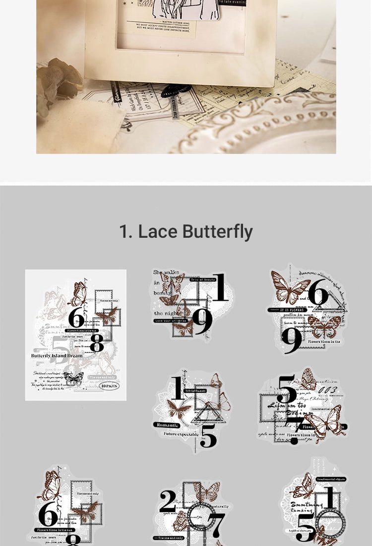 5Butterfly Dreamland Retro Butterfly PET Sticker Pack6