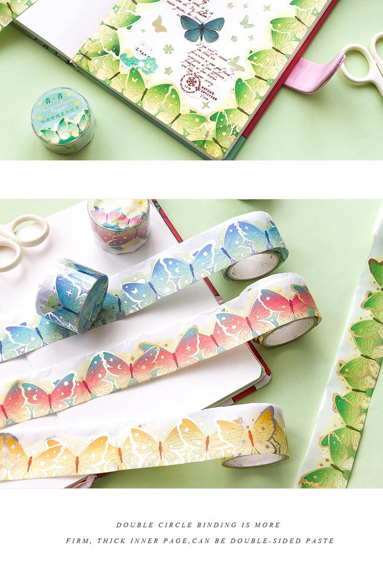 5Butterfly Foil Stamped Washi Decorative Tape2