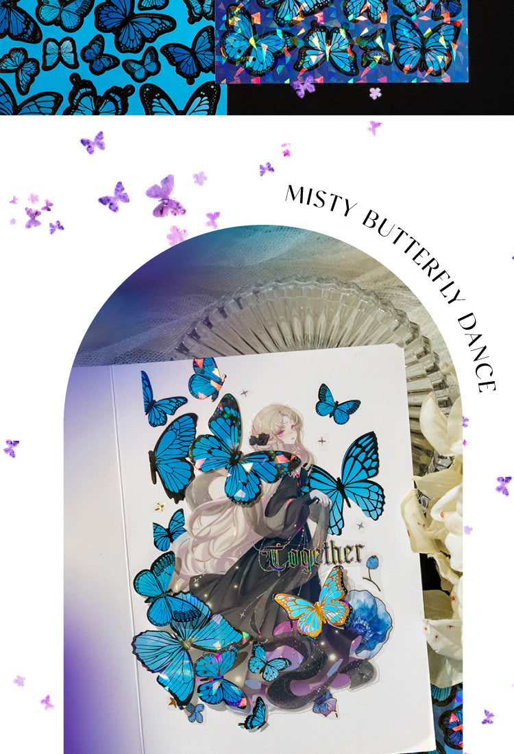 5Butterfly Holographic Hot Stamping Coated Paper Sticker Sheets7