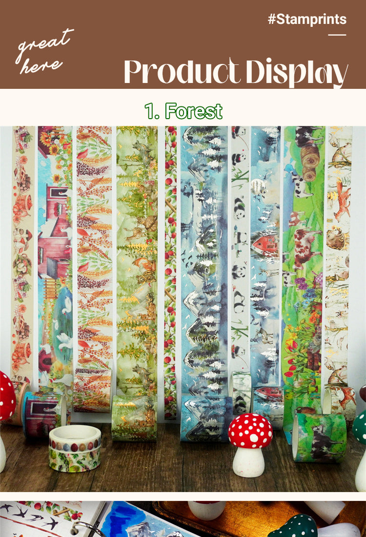 5Butterfly and Nature Foil Stamped Washi Tape Set (18 Rolls)1