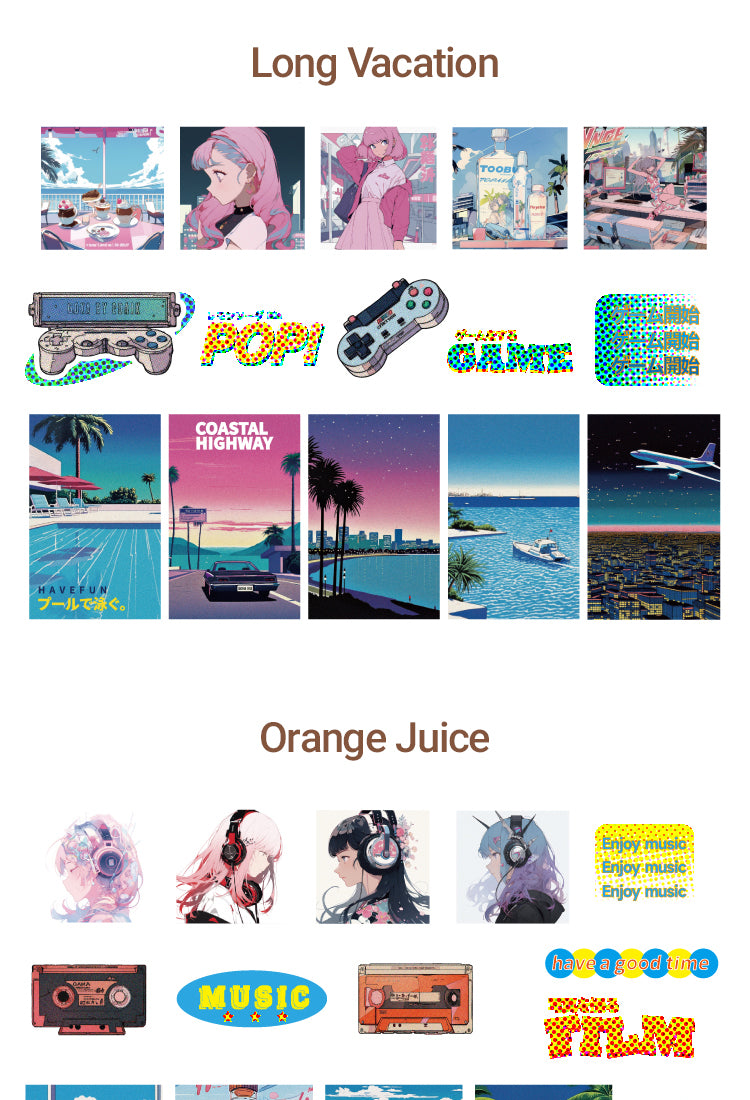 5CITYPOP Iridescent Sticker Pack-Japanese Anime, ACG13