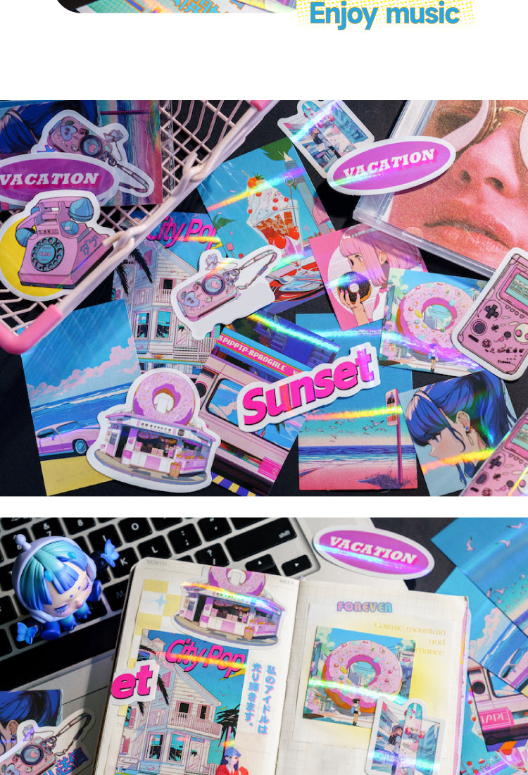 5CITYPOP Iridescent Sticker Pack-Japanese Anime, ACG5