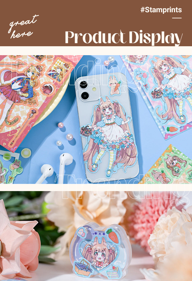 5Cartoon Character Coated paper Sticker1