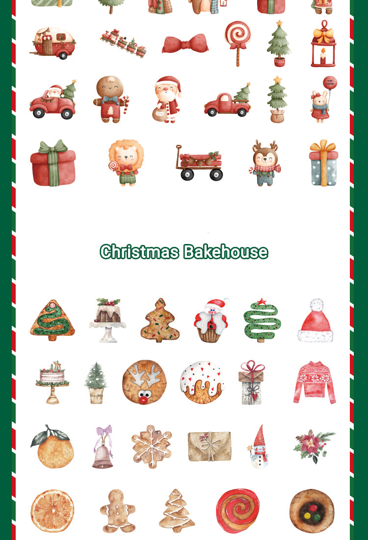 5Cartoon Christmas Decorative Stickers - Food, Gifts, Stamps, Greetings10