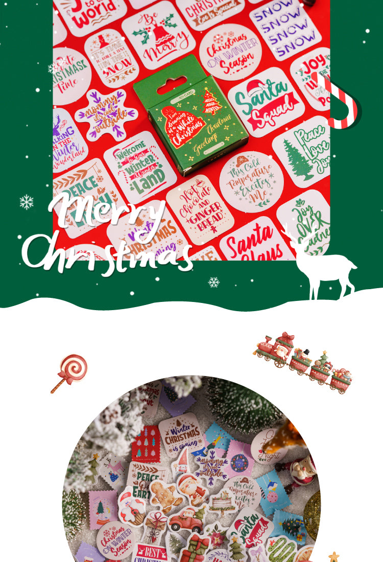 5Cartoon Christmas Decorative Stickers - Food, Gifts, Stamps, Greetings2