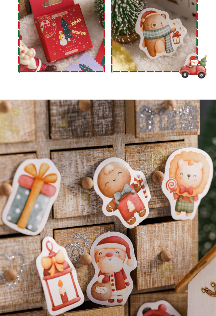5Cartoon Christmas Decorative Stickers - Food, Gifts, Stamps, Greetings6