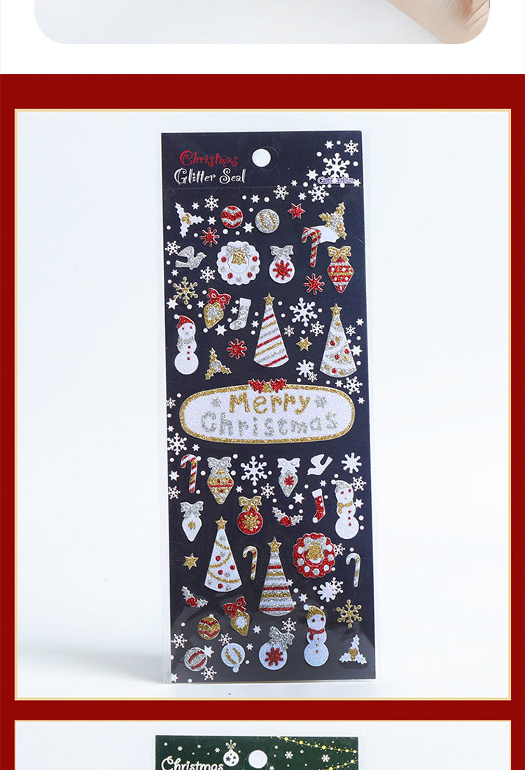 5Cartoon Christmas Decorative Stickers Set of 8 Designs 2