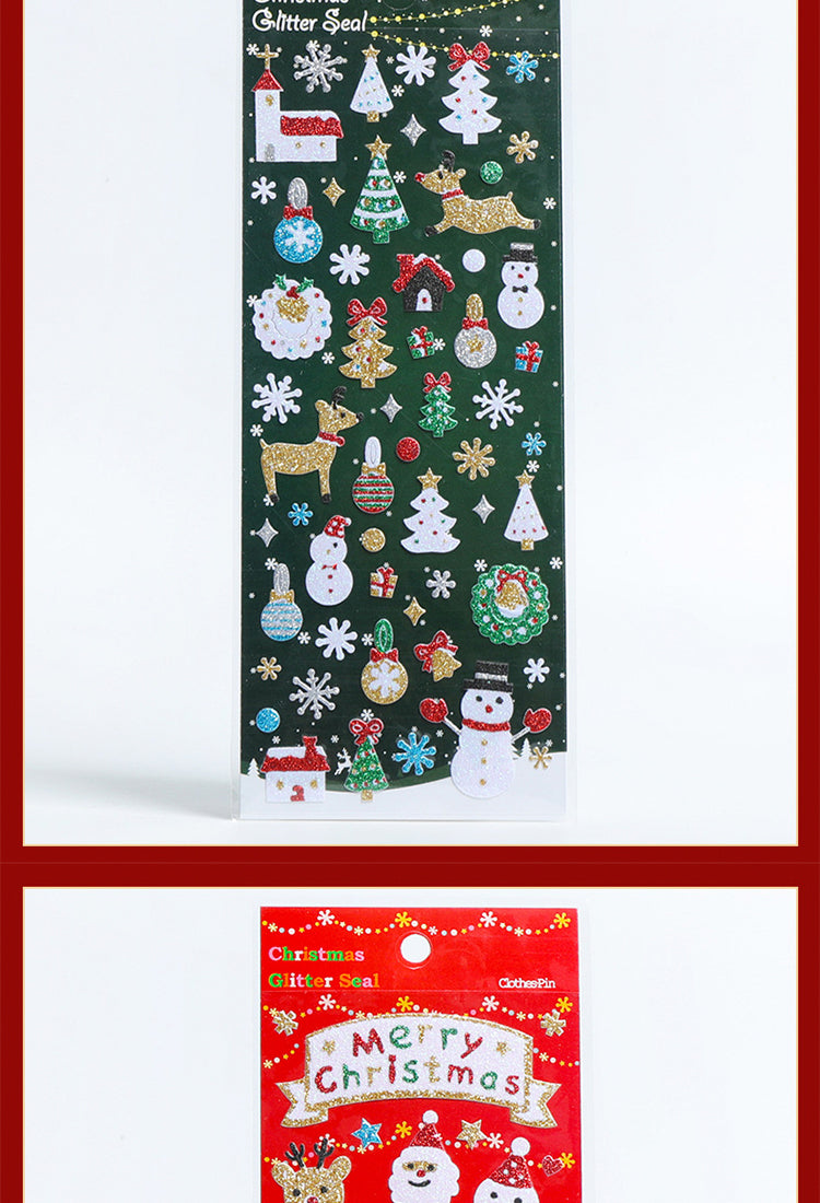 5Cartoon Christmas Decorative Stickers Set of 8 Designs 3