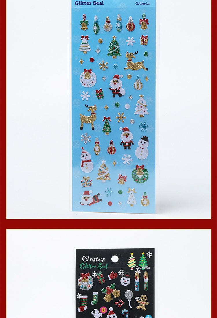 5Cartoon Christmas Decorative Stickers Set of 8 Designs 7