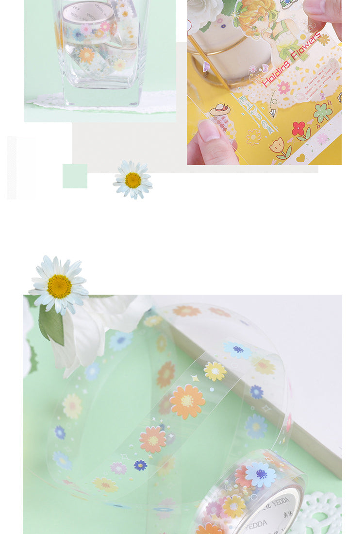 5Cartoon Daisy Transparent PET Tape Set (5 Rolls)4