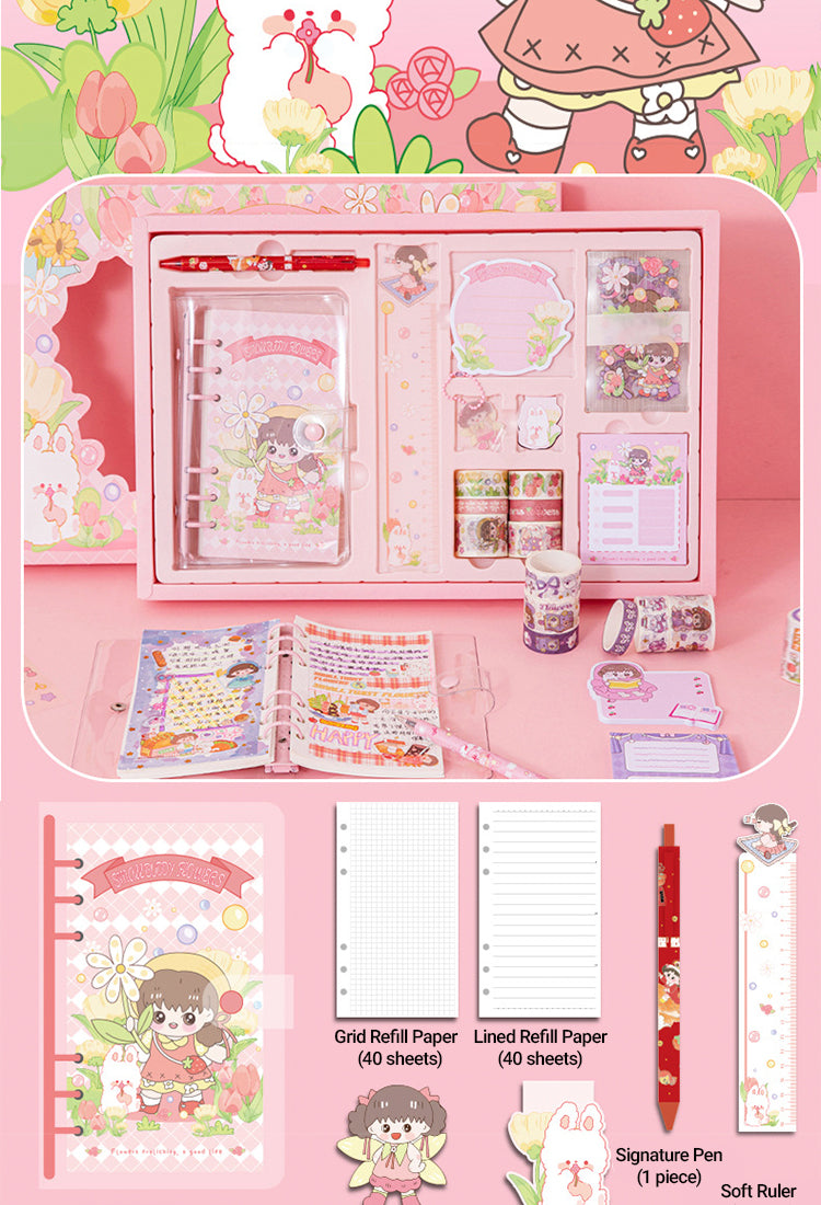 5Cartoon Girl Journal Gift Box Set3