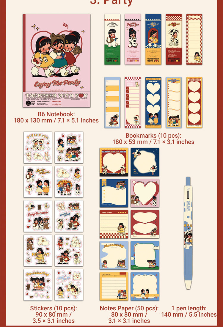 5Cartoon Girl's Journey Journal Gift Box Set7