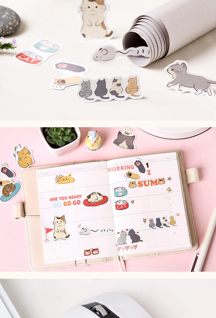 5Cat-themed Cartoon Stickers6