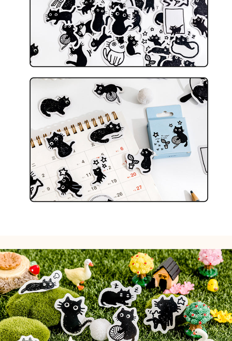 5Cat-themed Decorative Stickers2