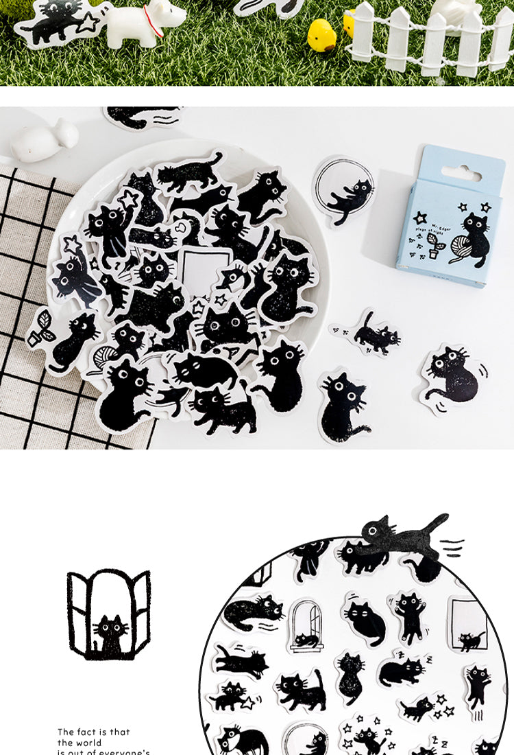 5Cat-themed Decorative Stickers3