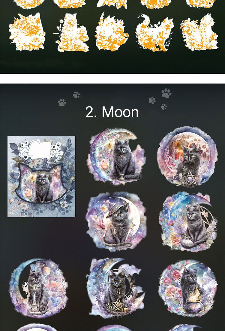5Cat-themed Holographic PET Stickers4