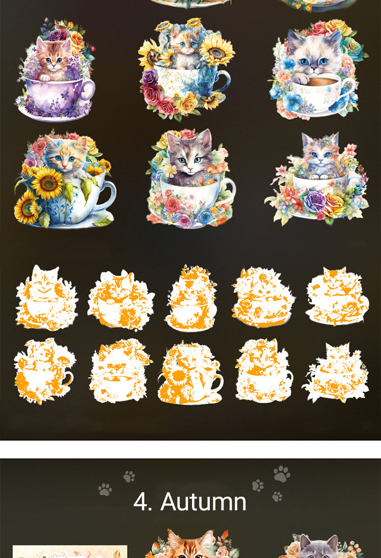 5Cat-themed Holographic PET Stickers6