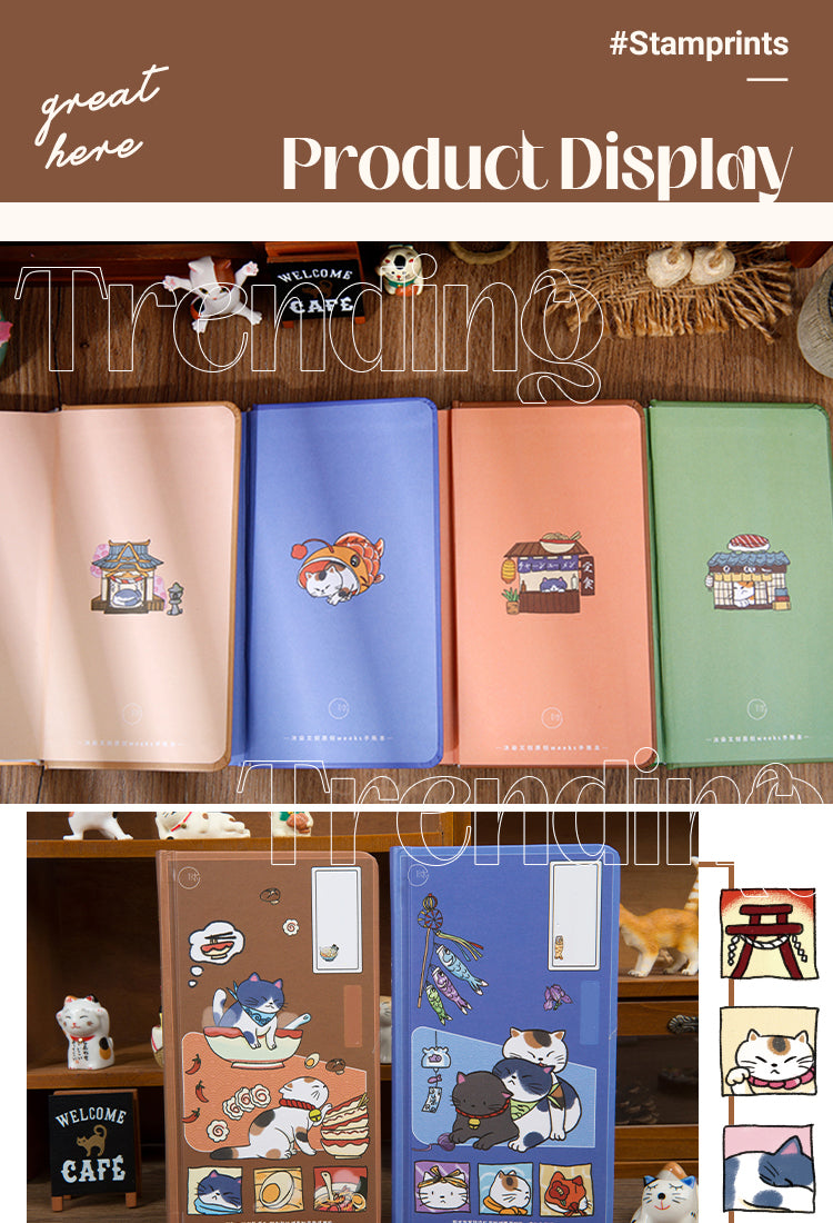 5Cat Record Series Cute Cartoon Animal Journal Notebook1