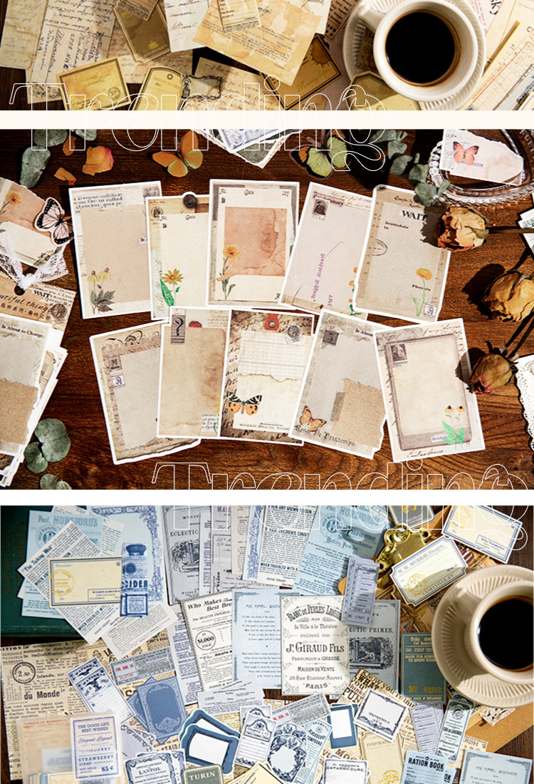 5Chapters of the Years Vintage Collage Scrapbook Paper Pack2